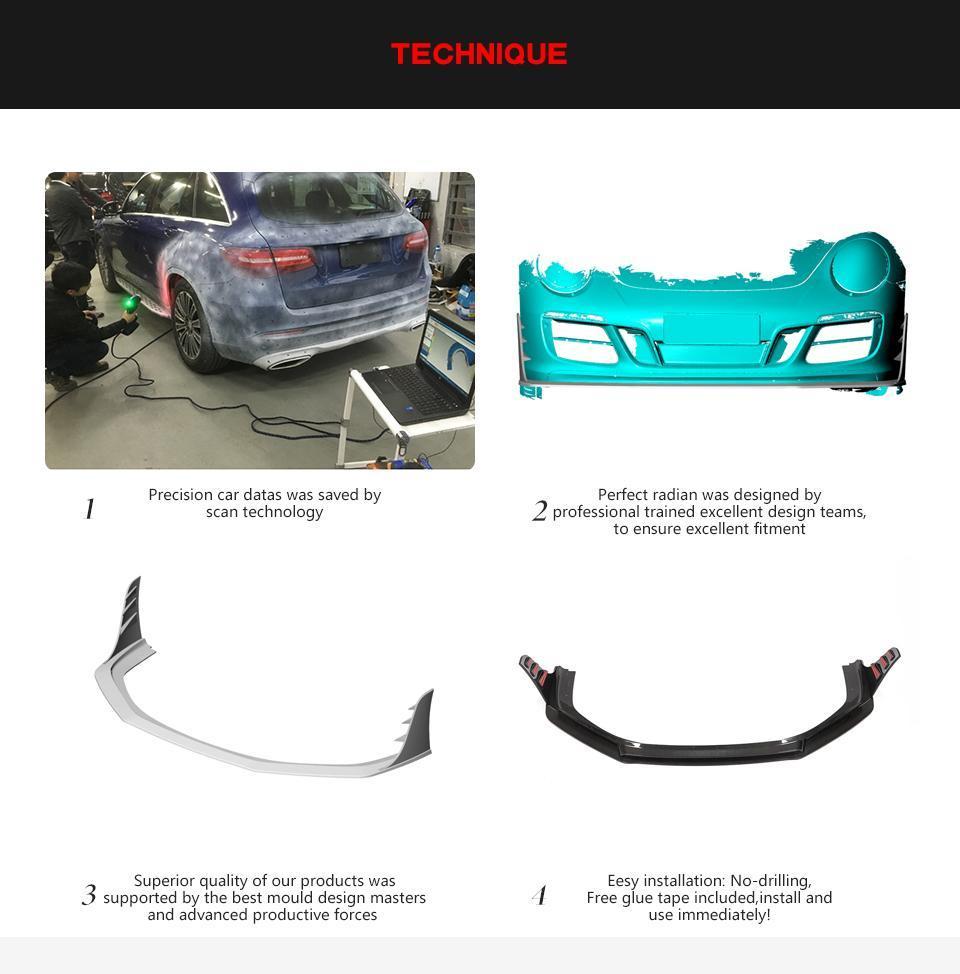 Carbon Fiber Front Bumper Lip for Porsche 911 Carrera Gts 2017