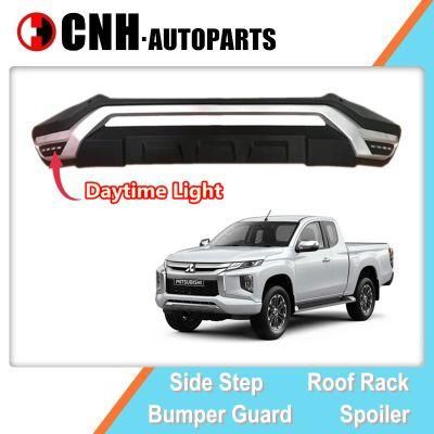 Auto Accessory Plastic Front Bumper Guard for Mitsubishi Triton 2019 2020 L200 with Daytime Running Light