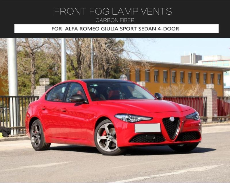 Carbon Fiber Front Bumper Canards 2PCS for Alfa Romeo Giulia 2016-2020
