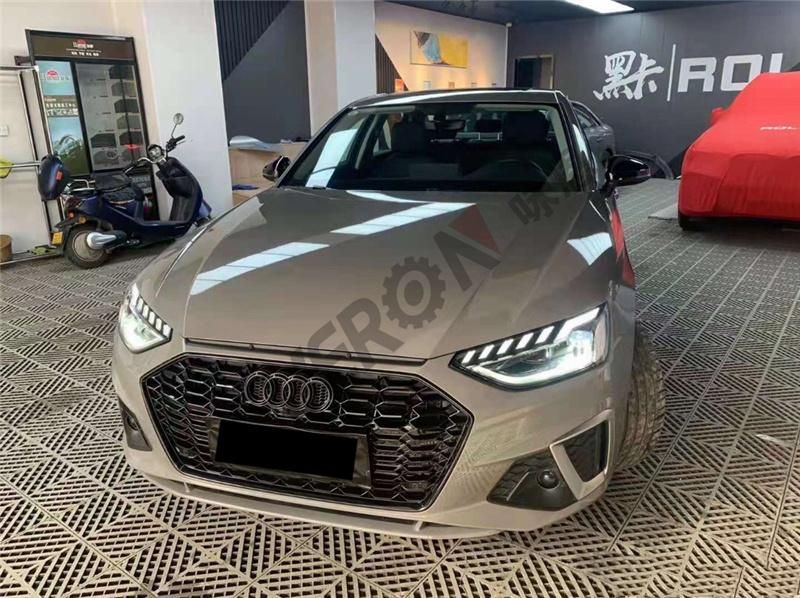 Honeycomb Front Grille for Audi A4 S4 Upgrade to 2020-2021 RS4 Style