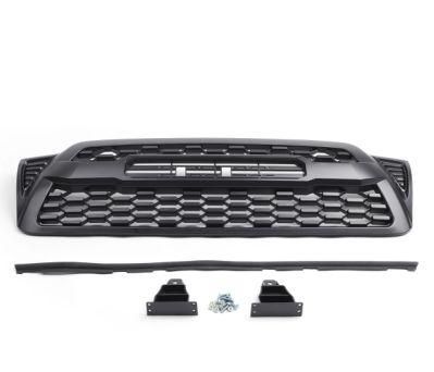 Bumper Hood Grille Grill Matte Black for 2005 2006 2007 2008 2009 2010 2011 for Toyota Tacoma