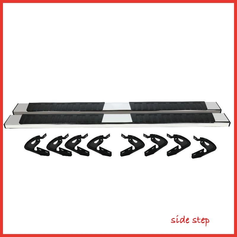 6 Inches Square Tubing Side Step Nerf Bar Running Board for Ford F-150 Crew Cab 09-14, Stainless Steel