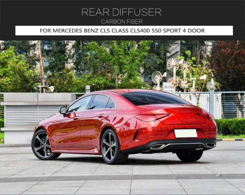 Carbon Fiber C257 Rear Diffuser Lip for Mercedes Benz Cls Class Cls400 550 4 Door 2018-2019