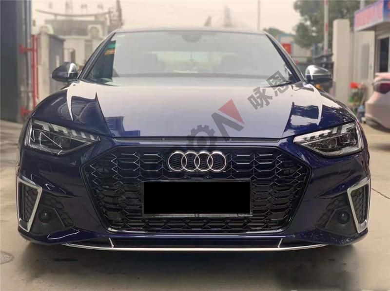 Honeycomb Front Grille for Audi A4 S4 Upgrade to 2020-2021 RS4 Style