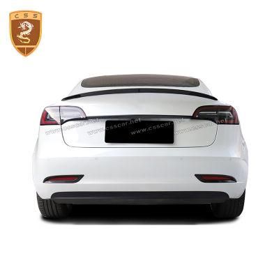 Css Style Best Selling Real Carbon Fiber Rear Trunk Spoiler for Tesla Model 3