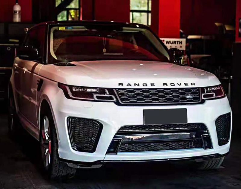 Automobile Parts Front and Rear Bumper with Grille and Light for Range Rover Sport 2014-2017 Upgrade 2018-2021 SVR Model