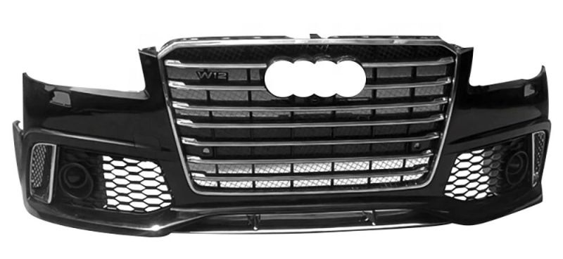 Front Bumper with Grill for Audi A8 Upgrade to RS8 2011 2012 2013 2014 2015 2016 2017