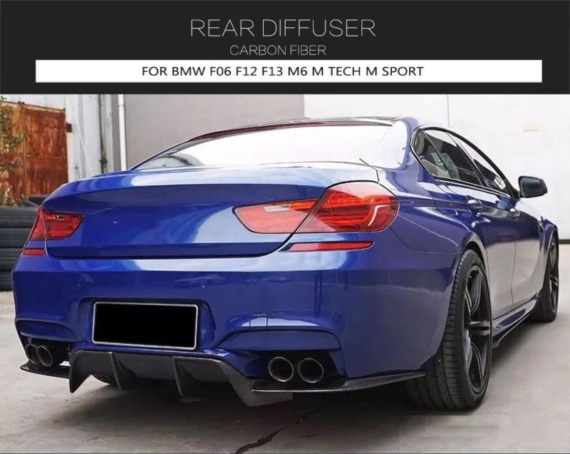 Carbon Fiber Rear Bumper Diffuser Body Kits for BMW F06 F12 F13 M6 M Tech M Sport 2013-2016