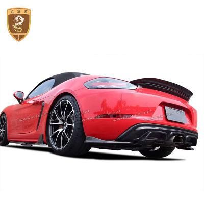 Hot Sale Carbon Fiber Side Skirts Rear Diffuser Spoiler Small Body Kit for Porsche 718 Cayman-Boxster