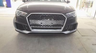 Auto Modified High Quality ABS Material Body Kit Auto Front Bumper with Grill and Rear Diffuser for Audi A3 RS3 2017-2019