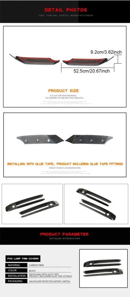 Carbon Fiber Fog Lamp Trims Covers for Benz Mercedes G Class Amg 2019