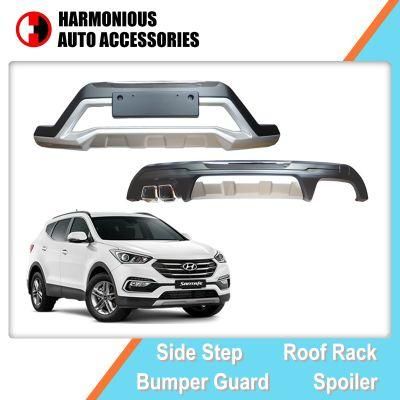 Auto Accessory Sport Style Front Guard and Rear Bumper Diffuser for Hyundai Santafe 2016 2018
