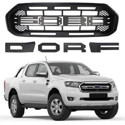 Ford Ranger 2020 2019 T8 Px Mkiii MK3 XL XL+ Xls Xlt Limited Upgrade to Raptor Front Grille with Logo Letter