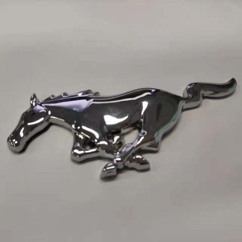 ABS Mustang Grill Front Emblem with Pins and Adhesive Tape