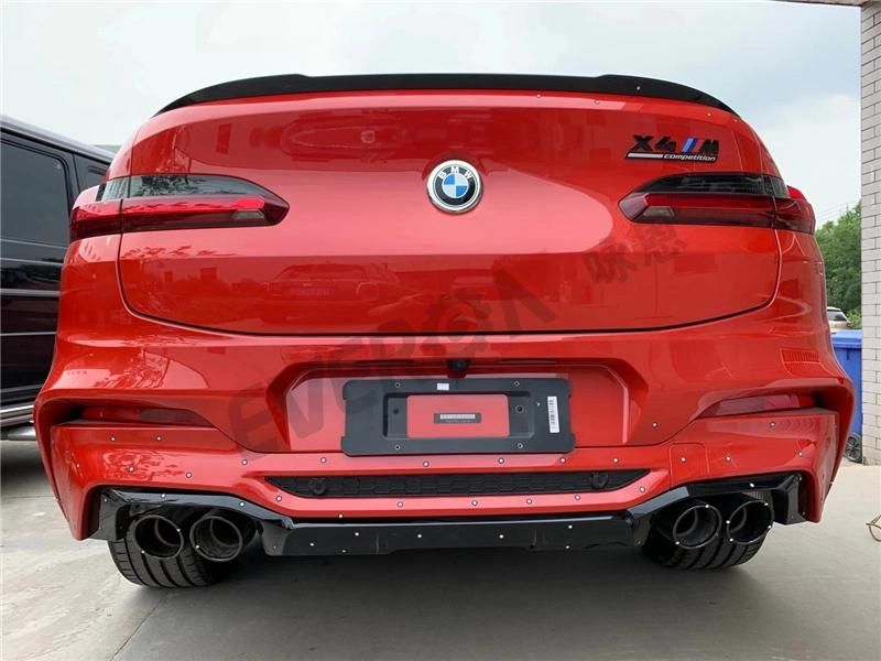 X4m Rear Diffuser Gloss Black Rear Lip with Exhaust Tips for BMW X4 G02 2018+