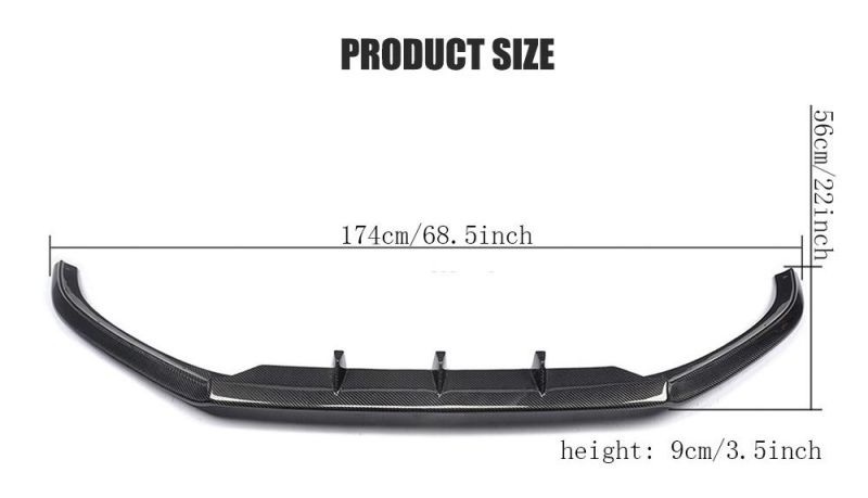 Carbon Fiber Front Bumper Lip Spoiler for Audi S5 2012-2017