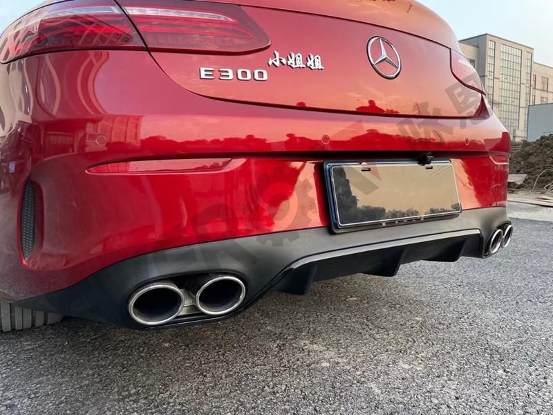 E53 Amg Rear Bumper Lip Diffuser with Tail Tipe for Benz E Class C238 Coupe Sport 2017-2022