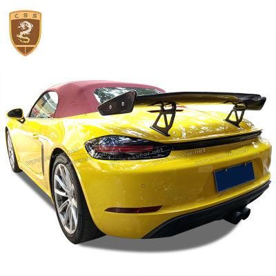 Upgrade to Gt4 Style Carbon Fiber Real Trunk Spoiler for Porsche Boxster 718