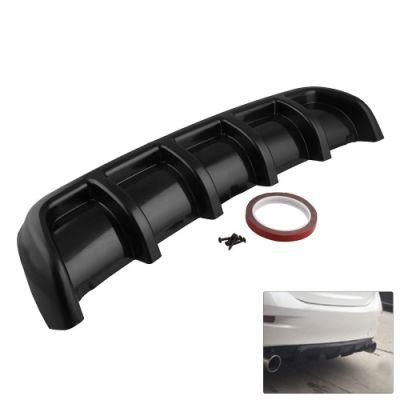 Black Car Rear Bumper Body Kit Shark Chin Spoiler Lip Diffuser Trim Cover