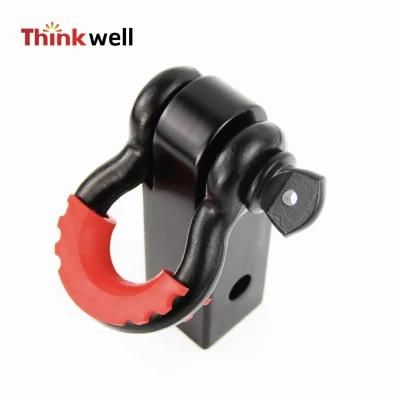 Heavy Solid Shank Shackle D-Ring 2&quot; Receiver Hitch Trailer