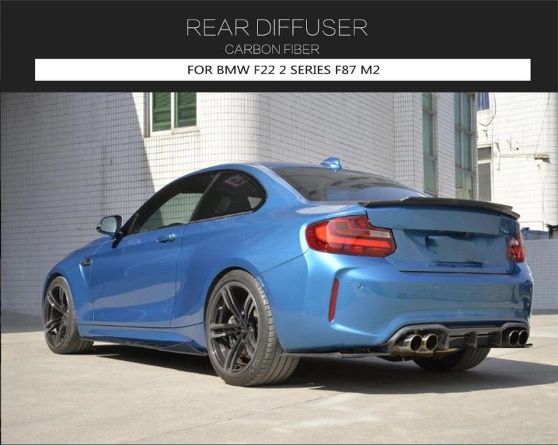 3PCS/Set M2 Forged Carbon Fiber Rear Bumper Diffuser for BMW 2series F87 M2 2014-2017
