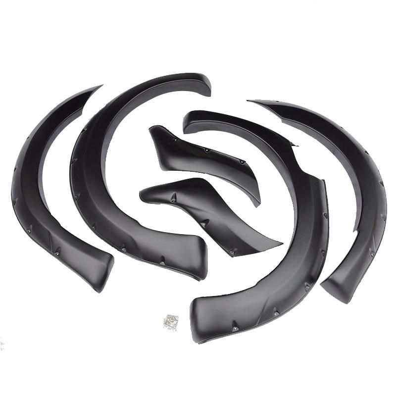 Dongsui Matte Black ABS Plastic 4X4 Car Front Rear Wheel Arch Fender Flare for Toyota Hilux 2021