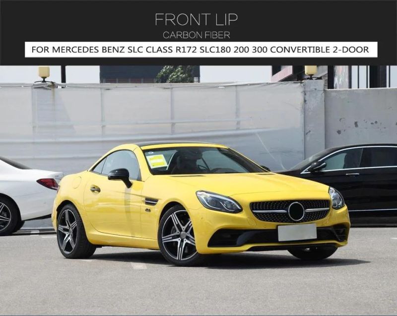 Carbon Fiber R172 Front Lip for Mercedes Benz SLC Class SLC180 200 300 Convertible 2-Door 2016-2019