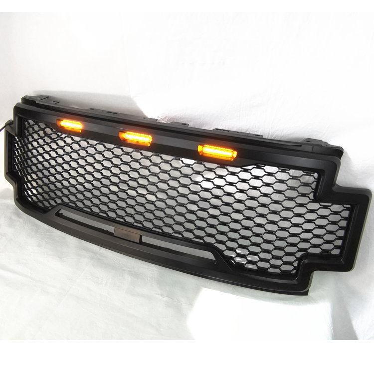 Car Accessories High Quality Black, Grey Front Bumper Grille for Ford F-250 F-350 F-450 Super Duty 2017 - 2019 Front Grille with LED Light