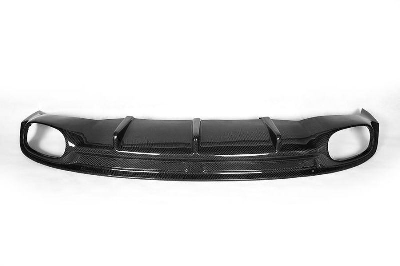 Carbon Fiber Rear Diffuser Lip Dual Pipes Dual Outlet Fit for Audi A7 Sline Bumper