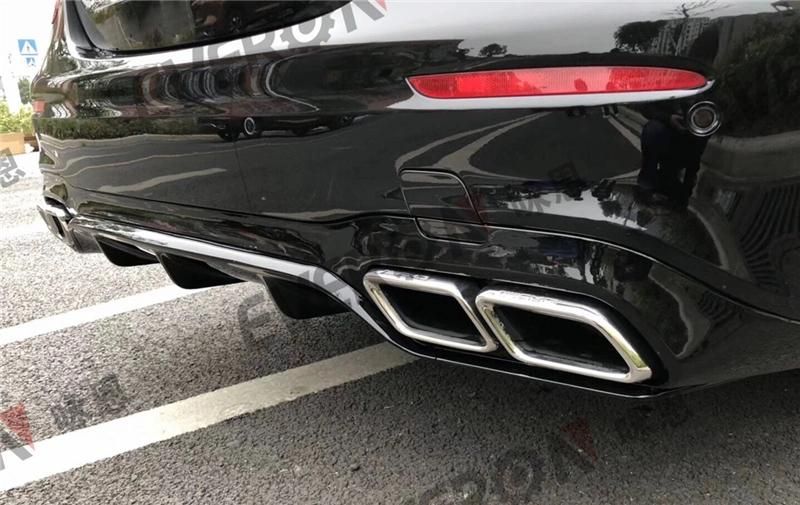 E63 Amg Rear Bumper Diffuser with Exhaust Pipe for Benz W213 E Class Sport 2016-2020