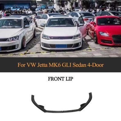 3PCS Carbon Fiber Front Lip Spoiler for VW Mk6 Gli Sedan 4-Door 13-15