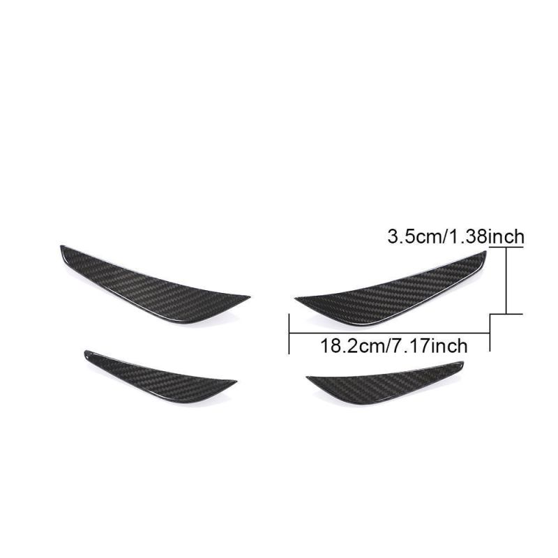 4PCS Carbon Fiber G14 G15 G16 Front Bumper Side Canards for BMW 8 Series M-Sport 2D 4D 2018-2021