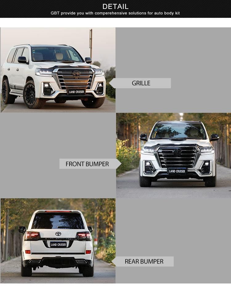 Gbt 2022 Car Front Bumper Plate Grille 70th Anniversary Navigator Version Body Kit for 2008-2015 Toyota Land Cruiser 200 LC200
