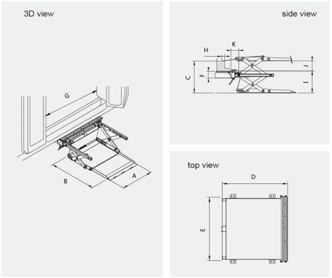 CE Certified Wheelchair Lift for The Disabled Passenger Loading 350kg