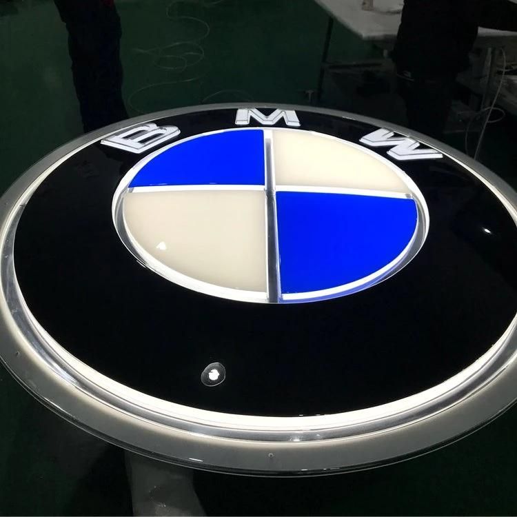 Chrome Logo Sticker Acrylic Car Advertising Sign