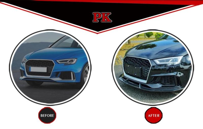 Carbon Fiber Front Lip for Audi A3 RS3 2017-2018 Base Sedan 4 Door