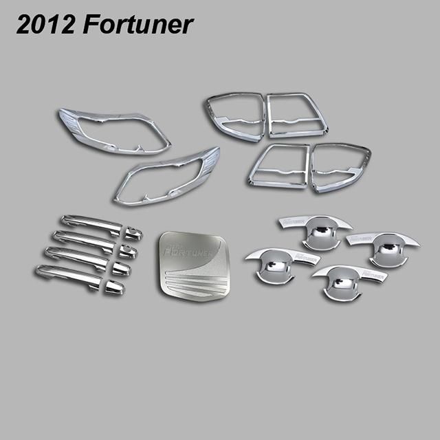 Factory Direct Wholesale Price Car Accessories Head Light Cover Door Handle Bowl Body Kit Combo Set for 2012-2022 Fortuner