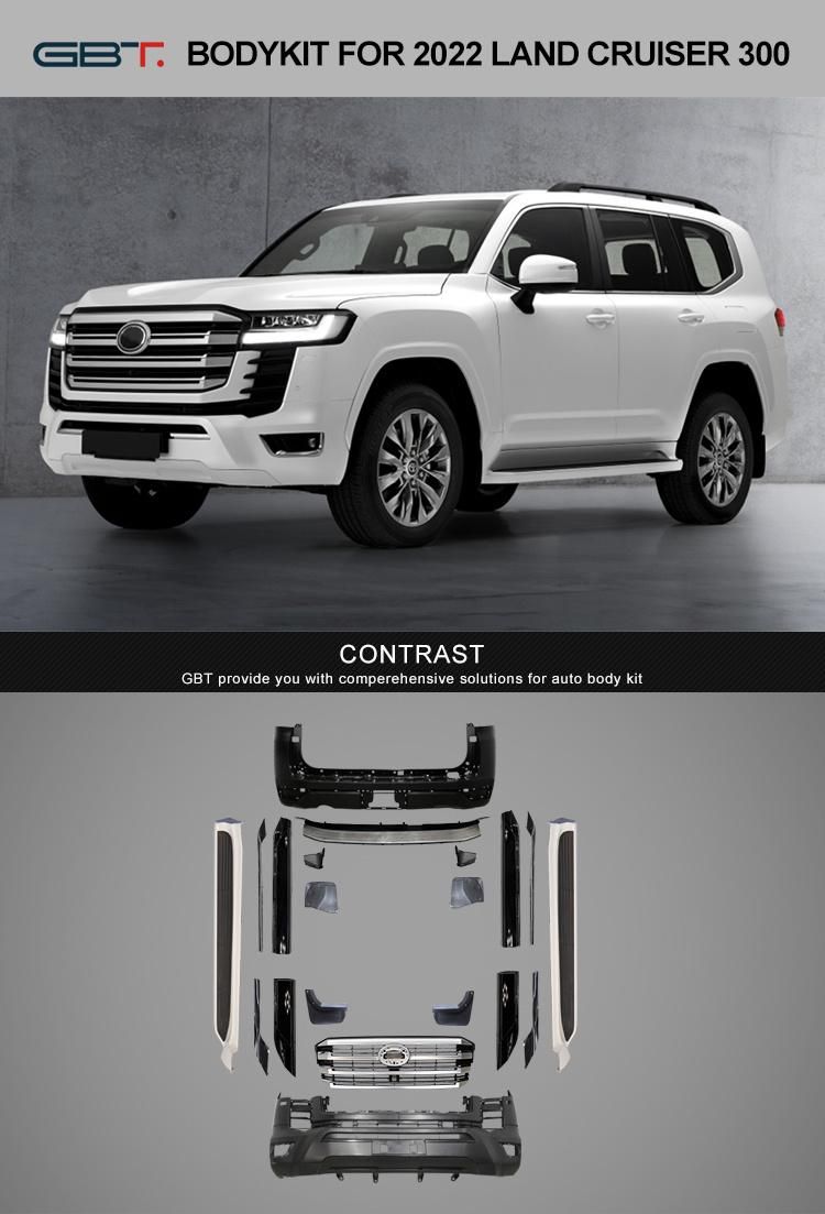 Gbt New Design Upgrade Vehicle Modification Parts for 2022 Toyota Land Cruiser LC300 Facelift Accessories Car Bumpers Grilles Fenders Kits