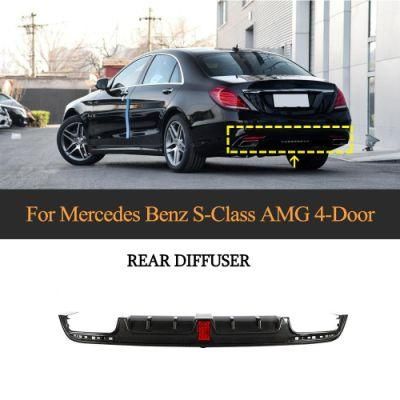 Carbon Fiber W222 S65 Rear Bumper Lip for Mercedes Benz S400 S500 Sport S63 Amg Sedan 14-17