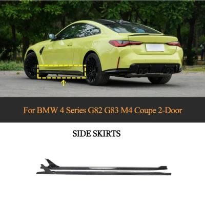 Dry Carbon Fiber Side Skirts for BMW 4 Series G82 G83 M4 Coupe 2-Door 2021-2022
