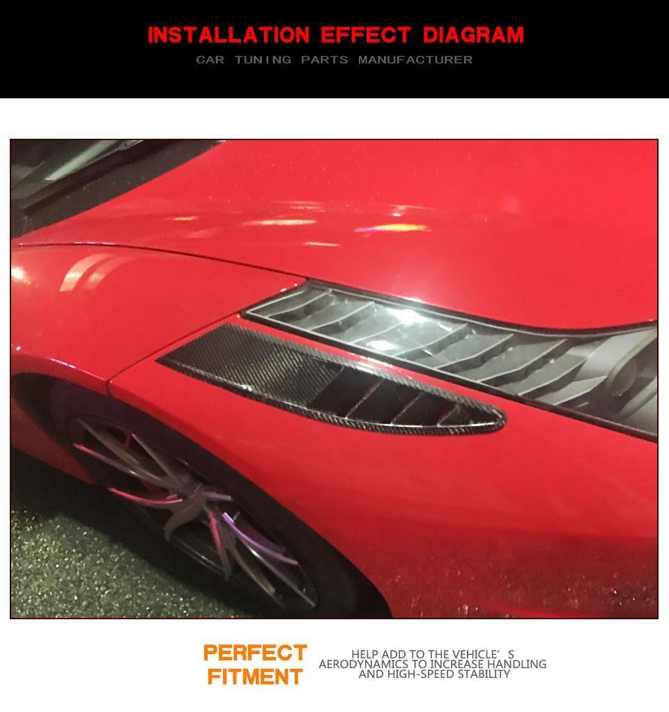 Carbon Fiber Front Bumper Air Intake Vents for Ferrari 458 Base Coupe 2-Door 2011-2013