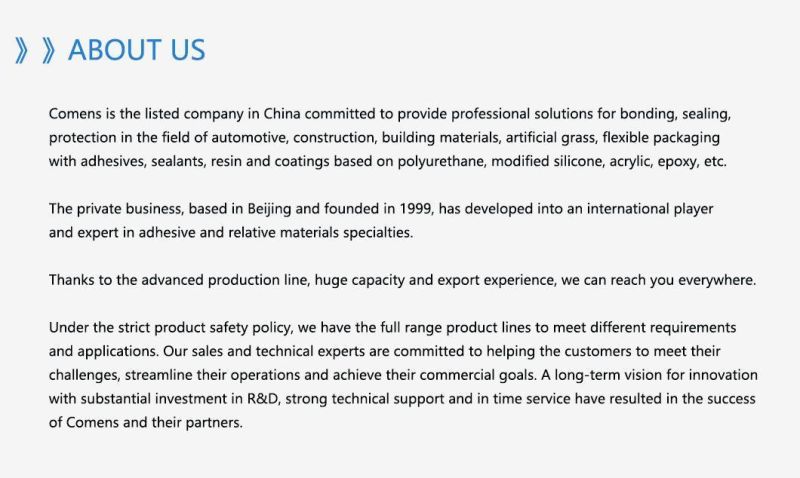 High Performance (PU) Polyurethane Sealant Plastic PU Adhesive Glue for Windshield (Surtek 3355)