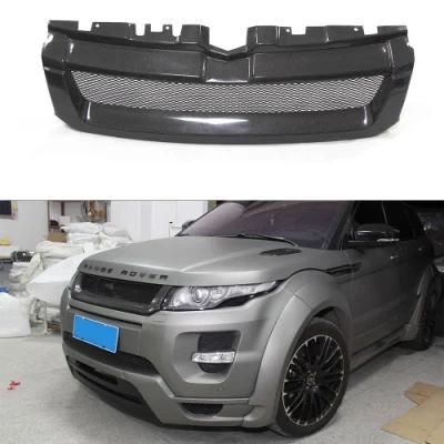 Evoque 2012-2015 for Range Rover Evoque Real Carbon Fiber Front Grille with Cover Trim
