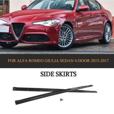 Carbon Fiber Car Side Skirts Extension for Alfa Romeo Giulia Sedan 4-Door 2015-2017