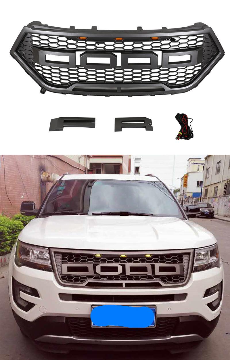 Fits for 2015 16 2017 Ford Edge Front Bumper Grill Raptor Black Grille