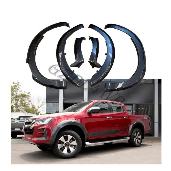 Matteblack Top Trim Fender Flares Set for D-Max V-Cross 2020 2021 on
