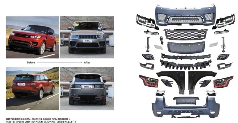 Hot Selling Body Kit Upgrade OE Body Kit for Land Rover Range Rover Sport L494 2013-2017 Facelift New Model Perfect Fitment