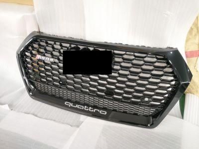 Auto Body Part Body Kit Accessories for Audi Rsq5 2018 Style Black Mesh Front Bumper Grill
