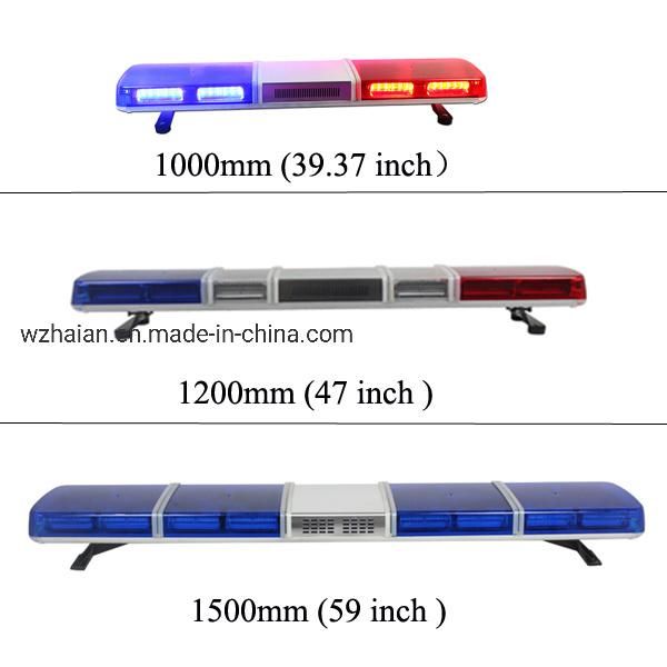 59 Inch LED Warning Lightbar with Blue Color and Built-in Speaker Factory