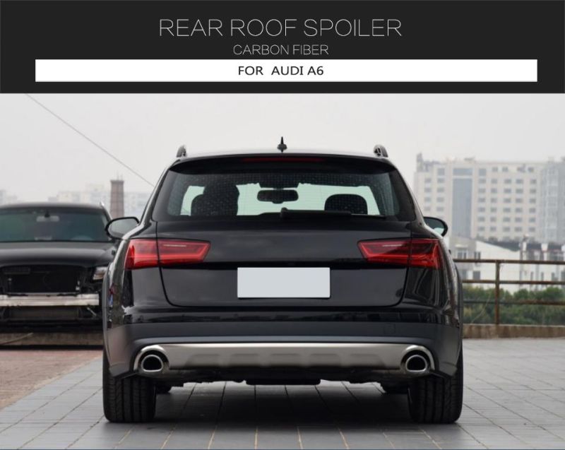Carbon Fiber A6 Rear Roof Spoiler for Audi A6 C7 5-Door Avant 2016-2018
